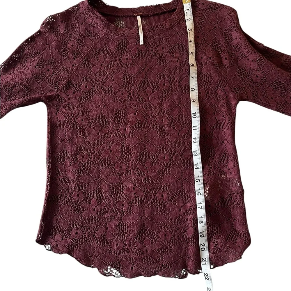 Free People In The Meadow Lace Top in Port Royal, Size Small